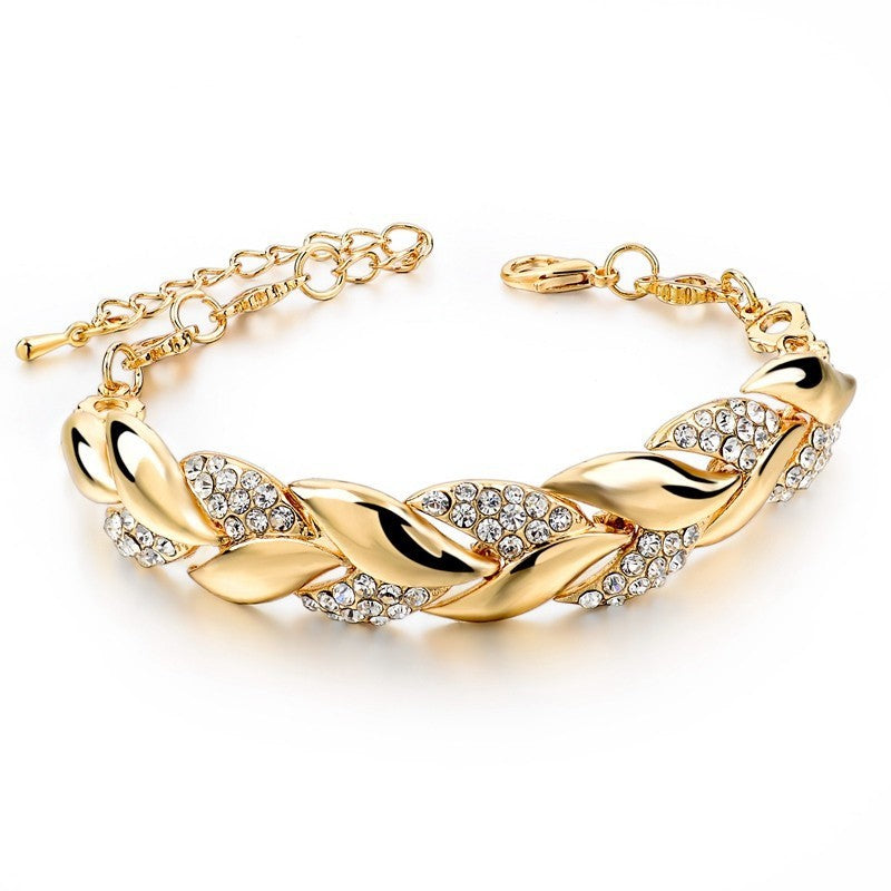 *Bracelet Feuilles d'or pour Femmes