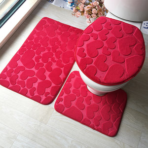 *Tapis de Salle de Bain - Ensemble 3 Pièces