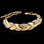 *Bracelet Feuilles d'or pour Femmes