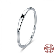 *Bague en Argent Massif 925 - Coeur Noir