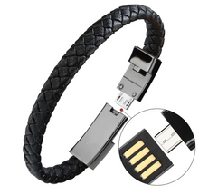 Charger l&#39;image dans la galerie, *Bracelets USB en Cuir Tressé Pour Femmes &amp; Hommes
