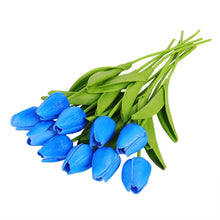 Charger l&#39;image dans la galerie, Bouquet de Fleurs Artificiel - 10 Tulipes - 35 cm