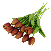 Charger l&#39;image dans la galerie, Bouquet de Fleurs Artificiel - 10 Tulipes - 35 cm
