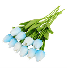 Charger l&#39;image dans la galerie, Bouquet de Fleurs Artificiel - 10 Tulipes - 35 cm