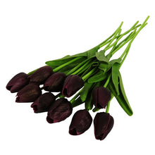 Charger l&#39;image dans la galerie, Bouquet de Fleurs Artificiel - 10 Tulipes - 35 cm