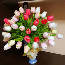Charger l&#39;image dans la galerie, Bouquet de Fleurs Artificiel - 10 Tulipes - 35 cm