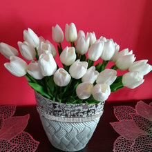 Charger l&#39;image dans la galerie, Bouquet de Fleurs Artificiel - 10 Tulipes - 35 cm