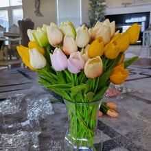 Charger l&#39;image dans la galerie, Bouquet de Fleurs Artificiel - 10 Tulipes - 35 cm