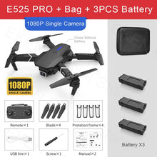 Charger l&#39;image dans la galerie, Téléguider Drone E525 PRO RC Double Caméra 1080P 4K - Repliable
