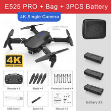 Charger l&#39;image dans la galerie, Téléguider Drone E525 PRO RC Double Caméra 1080P 4K - Repliable
