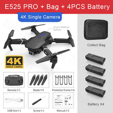 Charger l&#39;image dans la galerie, Téléguider Drone E525 PRO RC Double Caméra 1080P 4K - Repliable
