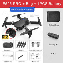 Charger l&#39;image dans la galerie, Téléguider Drone E525 PRO RC Double Caméra 1080P 4K - Repliable
