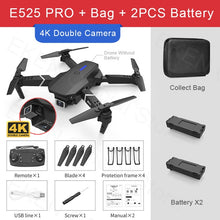 Charger l&#39;image dans la galerie, Téléguider Drone E525 PRO RC Double Caméra 1080P 4K - Repliable
