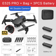 Charger l&#39;image dans la galerie, Téléguider Drone E525 PRO RC Double Caméra 1080P 4K - Repliable
