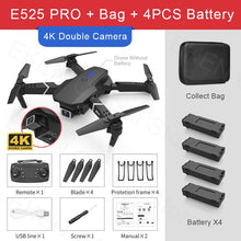 Charger l&#39;image dans la galerie, Téléguider Drone E525 PRO RC Double Caméra 1080P 4K - Repliable
