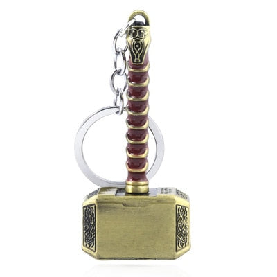 Porte Clé avec Figurine à l'effigie du Marteau de Thor