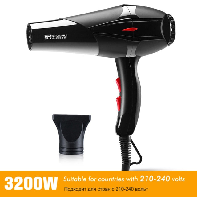 **Séchoir à Cheveux - Séchage Rapide - Qualité Professionnelle 100-240V - 3200W/1400W