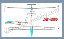 Charger l&#39;image dans la galerie, Téléguider Planeur Électrique DG1000 2.630M d&#39;envergure en Fibre de verre
